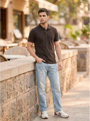 DARK BROWN POLO T-SHIRT (BASIC)