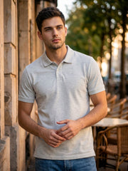 LIGHT GRAY POLO T-SHIRT (BASIC)