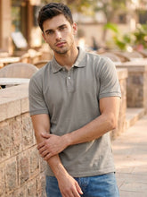 STONE GRAY POLO T-SHIRT (BASIC)
