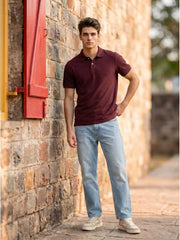 BURGUNDY POLO T-SHIRT (BASIC)