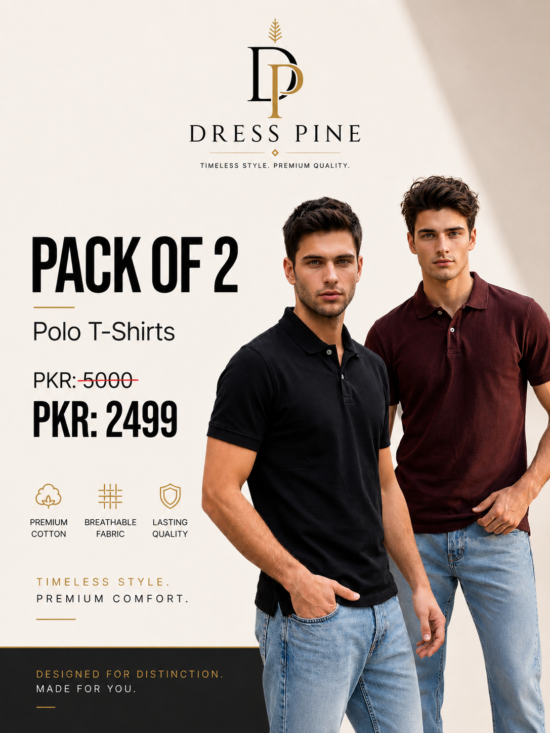 (PACK OF 2) POLO T-SHIRTS