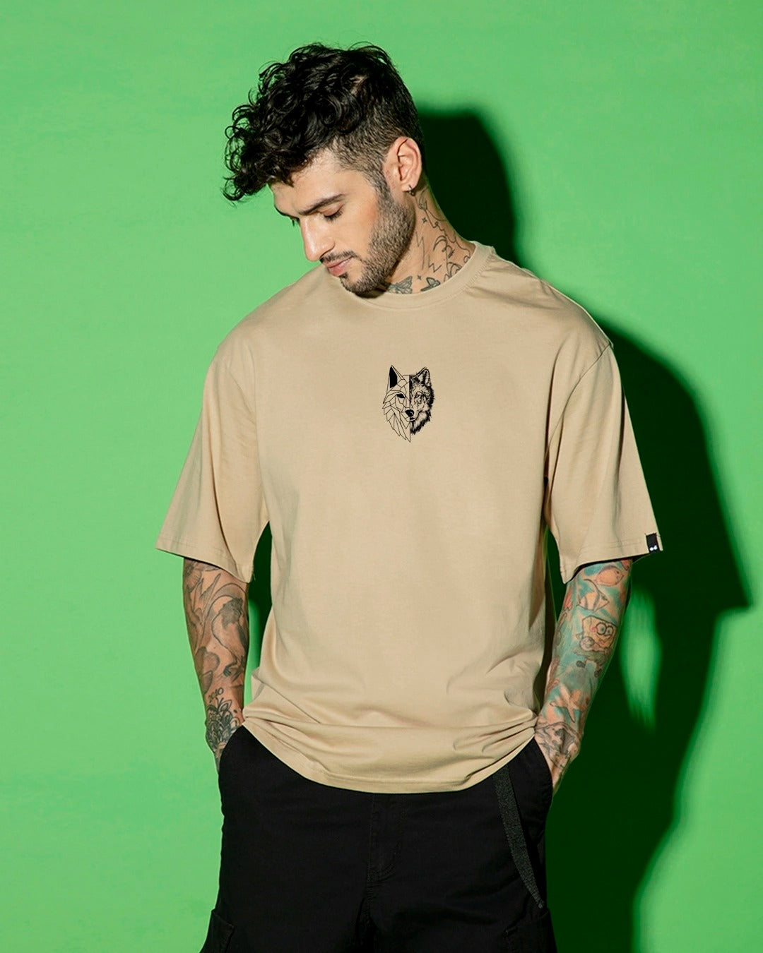 BROWN BEAST OVERSIZED GRAPHIC TEEZ