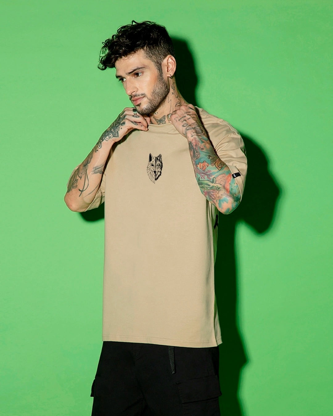 BROWN BEAST OVERSIZED GRAPHIC TEEZ