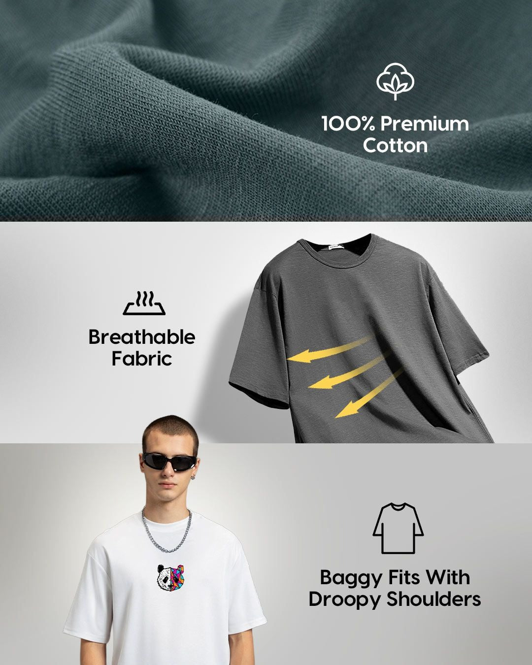 WHITE BETTER & BETTER OVERSIZED GRAPHIC TEEZ