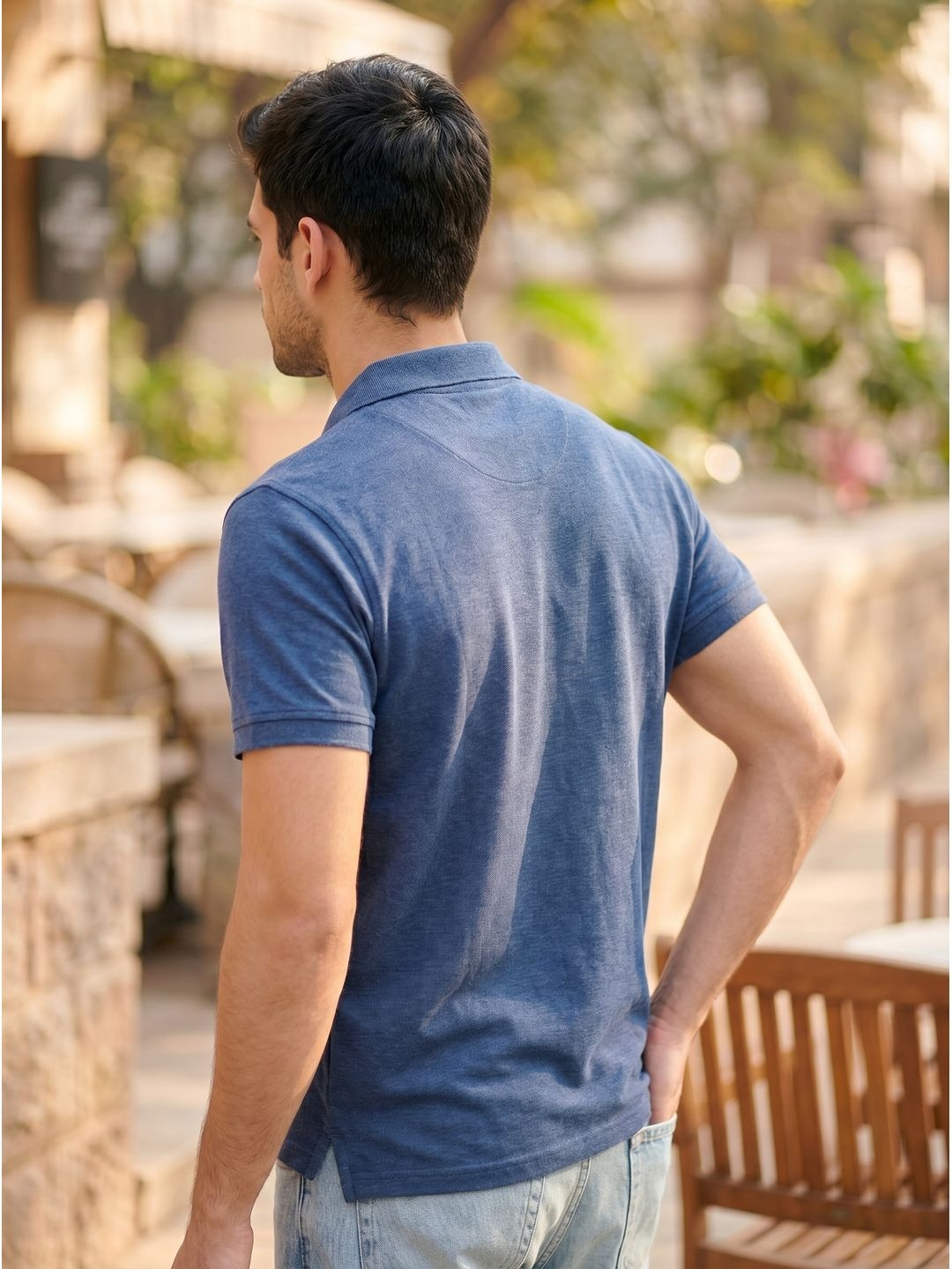 DARK BLUE POLO T-SHIRT (BASIC)
