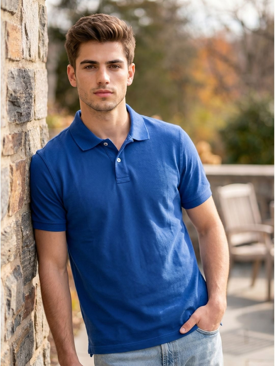 NAVY BLUE POLO T-SHIRT (BASIC)