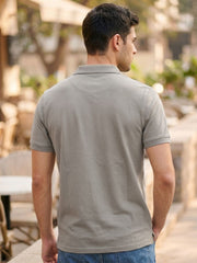 STONE GRAY POLO T-SHIRT (BASIC)