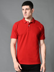 ROSE RED POLO T-SHIRT (BASIC)