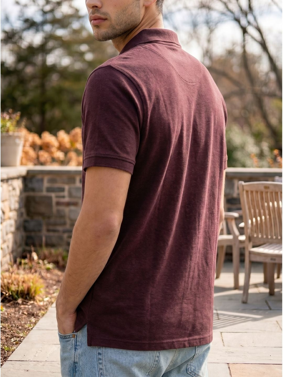MAROON POLO T-SHIRT (BASIC)