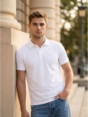 WHITE POLO T-SHIRT (BASIC)