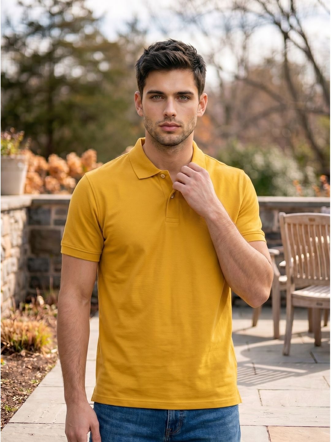 YELLOW POLO T-SHIRT (BASIC)
