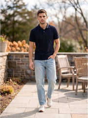 STEEL BLACK POLO T-SHIRT (BASIC)