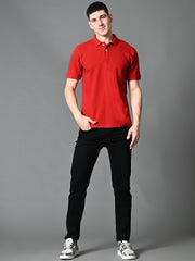 ROSE RED POLO T-SHIRT (BASIC)