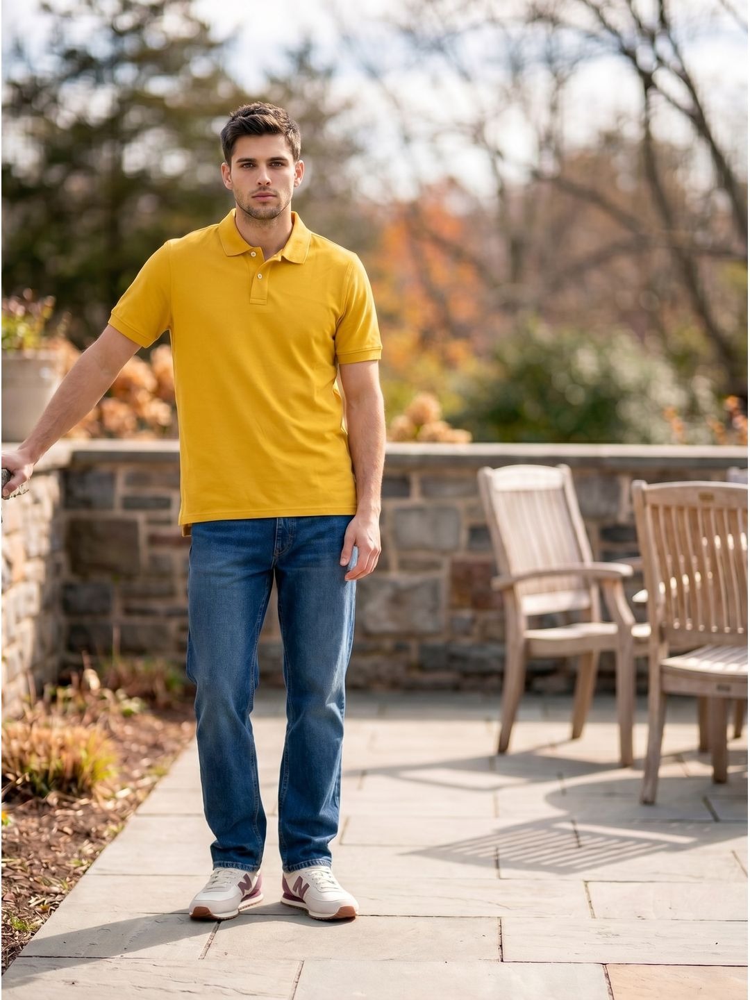 YELLOW POLO T-SHIRT (BASIC)