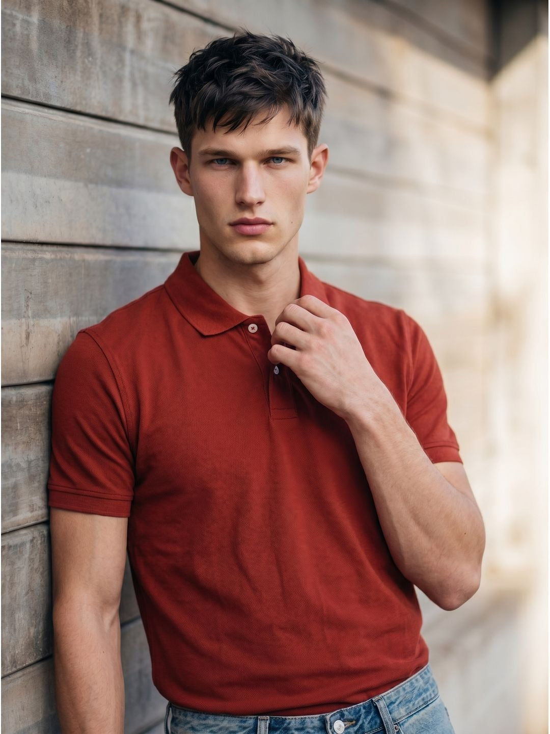 RUST POLO T-SHIRT (BASIC)