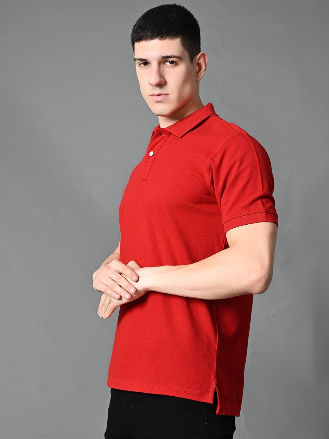 ROSE RED POLO T-SHIRT (BASIC)