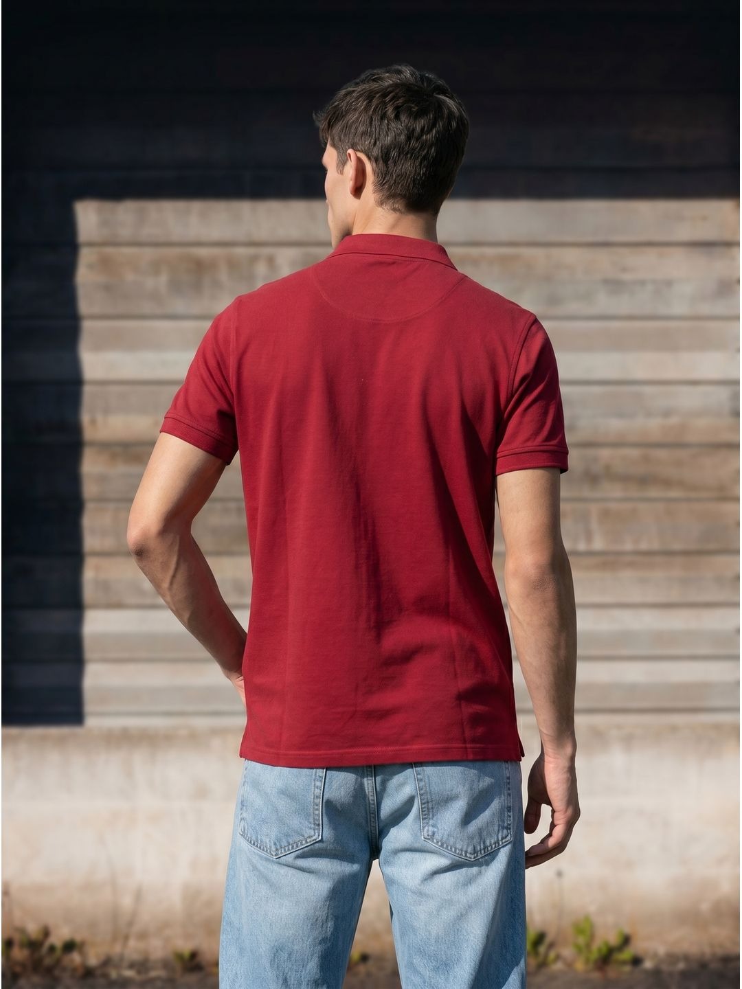 RED WINE POLO T-SHIRT (BASIC)
